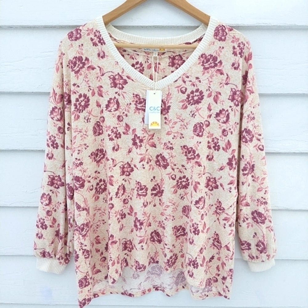 C&C Soft Stretchy Jersey Knit Seratshirt